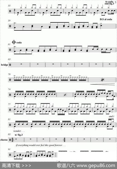 爵士鼓谱：FooFighters-Everlong