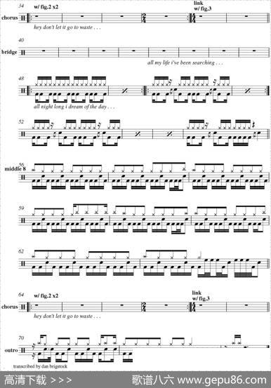 爵士鼓谱：FooFighters-Allmylife