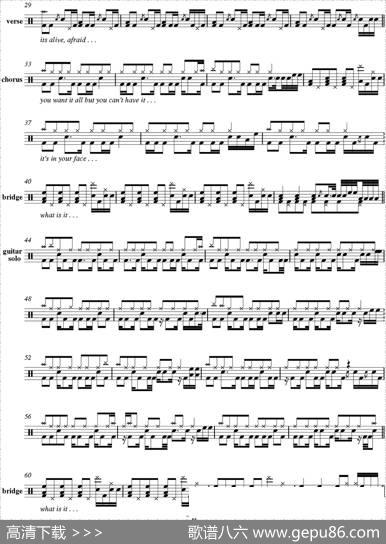 爵士鼓谱：FaithNoMore-Epic