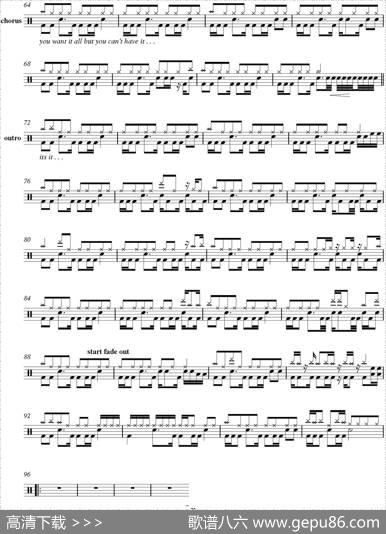 爵士鼓谱：FaithNoMore-Epic