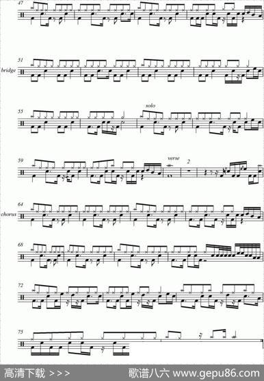 爵士鼓谱：Evanescence-Goingunder
