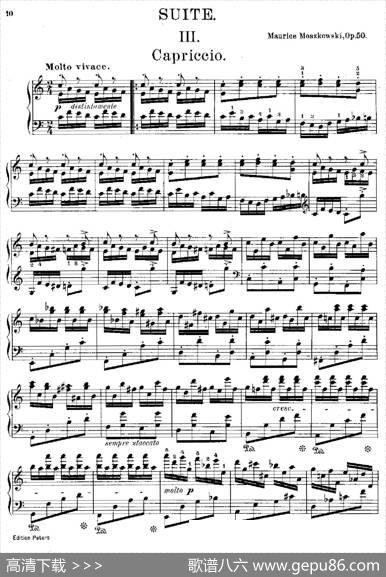 SuiteinGMajorOp.50（G大调组曲·Ⅲ）|莫里兹·莫什科夫斯基