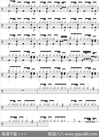 爵士鼓谱：Eagles-Hotelcalifornia