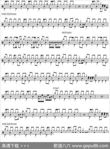 爵士鼓谱：Corrs-Breathless