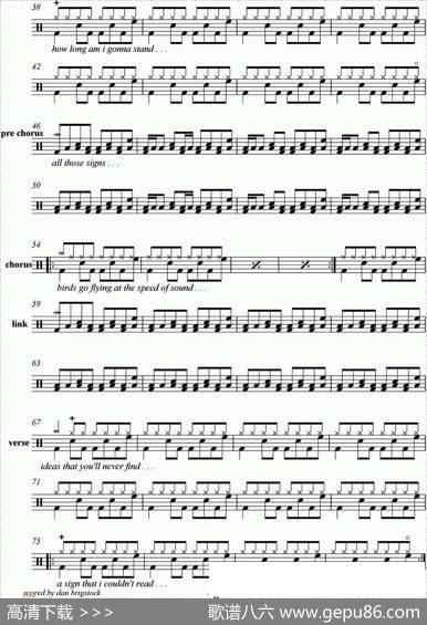 爵士鼓谱：Coldplay-Speedofsound