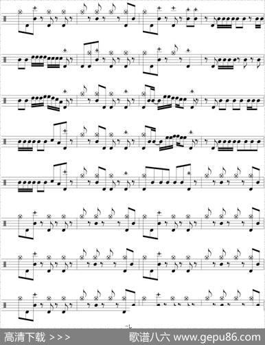 爵士鼓谱：BlackSabbath-Warpigs