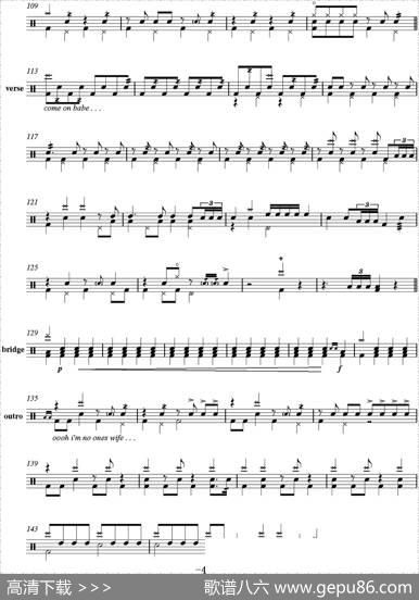 爵士鼓谱：Chicago-allthatjazz