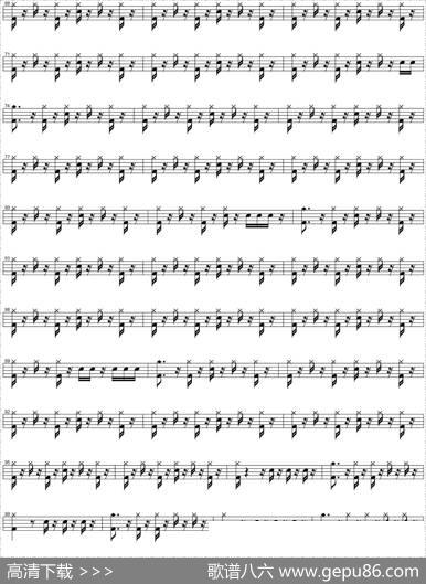 爵士鼓谱：Aerosmith-Cryin