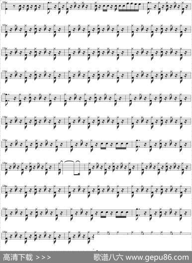爵士鼓谱：Aerosmith-Cryin