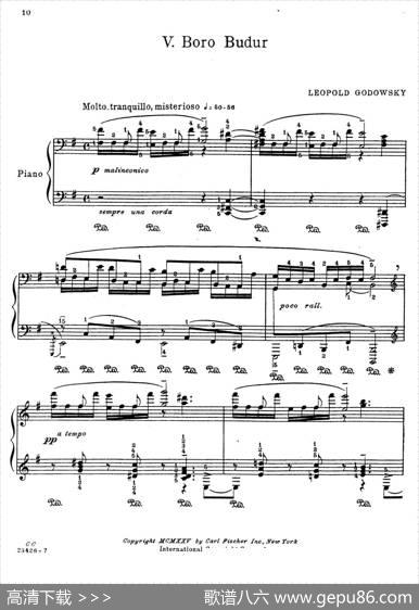 JavaSuiten（爪哇组曲·Ⅴ）|里奥鲍尔德·戈多夫斯基