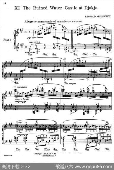 JavaSuiten（爪哇组曲·Ⅺ）|里奥鲍尔德·戈多夫斯基
