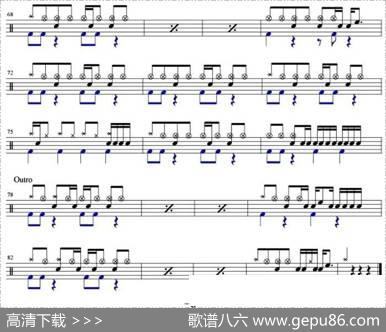 爵士鼓谱：五月天-星空
