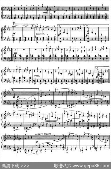 PianoSonatainEs-durOp.27-1（降E大调第十三钢琴奏鸣曲）|路德维希·冯·贝多芬