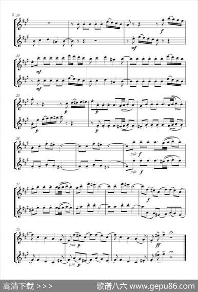 四只小天鹅（二重奏）|柴科夫斯基曲、乌特金改编