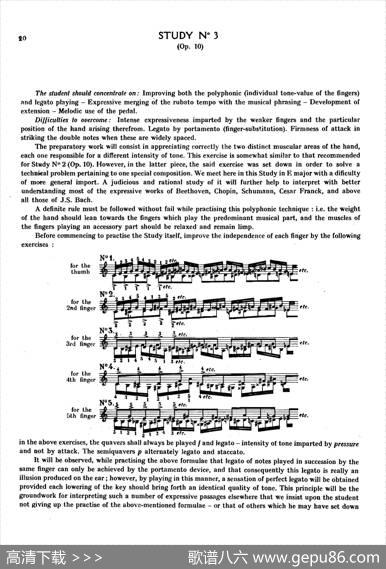 12EtudesOp.10柯尔托教学版（12首练习曲·3）|弗雷德里克·弗朗索瓦·肖邦