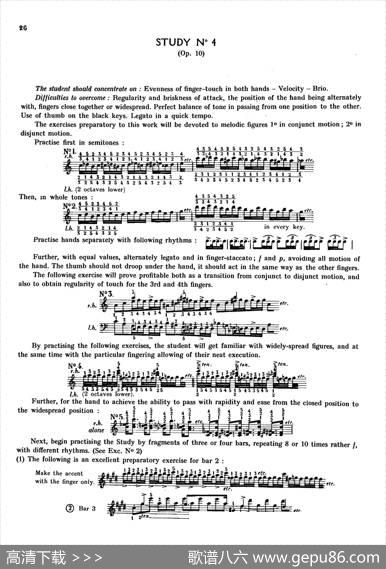 12EtudesOp.10柯尔托教学版（12首练习曲·4）|弗雷德里克·弗朗索瓦·肖邦