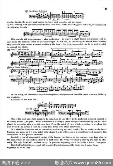 12EtudesOp.10柯尔托教学版（12首练习曲·5）|弗雷德里克·弗朗索瓦·肖邦