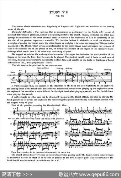 12EtudesOp.10柯尔托教学版（12首练习曲·8）|弗雷德里克·弗朗索瓦·肖邦