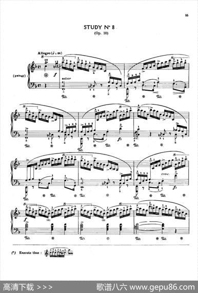 12EtudesOp.10柯尔托教学版（12首练习曲·8）|弗雷德里克·弗朗索瓦·肖邦