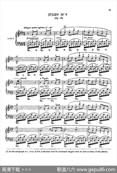 12EtudesOp.10柯尔托教学版（12首练习曲·9）|弗雷德里克·弗朗索瓦·肖邦