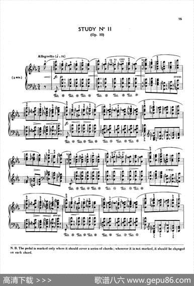 12EtudesOp.10柯尔托教学版（12首练习曲·11）|弗雷德里克·弗朗索瓦·肖邦