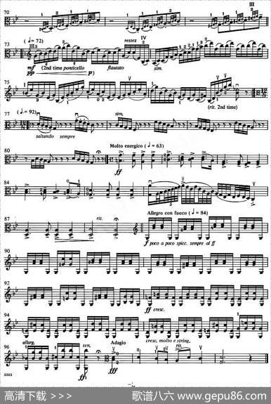 Passacaglia（帕萨卡利亚）（二重奏中提琴分谱）|亨德尔-哈尔沃森