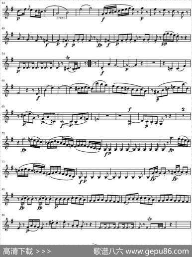 StringQuartetKV.387（弦乐四重奏第二小提琴分谱）|莫扎特