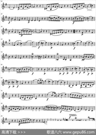 StringQuartetKV.387（弦乐四重奏第二小提琴分谱）|莫扎特
