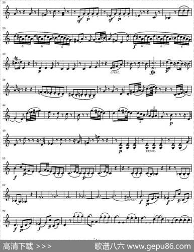 StringQuartetKV.387（弦乐四重奏第二小提琴分谱）|莫扎特