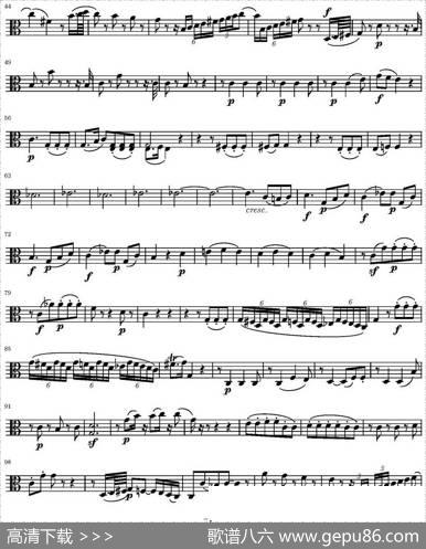 StringQuartetKV.387（弦乐四重奏中提琴分谱）|莫扎特