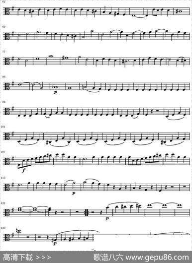 StringQuartetKV.387（弦乐四重奏中提琴分谱）|莫扎特