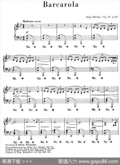 10PiecesOp.24（10首钢琴小品No.10）|简·西贝柳斯
