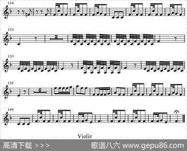 AllpartsofAutumn（四季·秋天）（第二小提琴分谱）|维瓦尔第