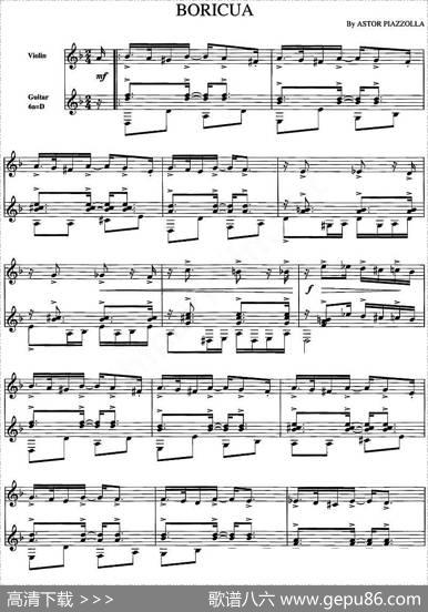 BORICUA（圣地、小提琴+吉他）|皮亚佐拉