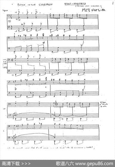 CarmenVariations12Pieces（12首卡门主题变奏曲·1）|弗拉基米尔·霍洛维兹