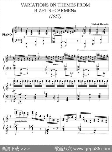 CarmenVariations12Pieces（12首卡门主题变奏曲·5）|弗拉基米尔·霍洛维兹