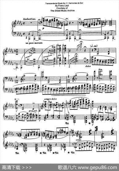 12Etudesd'executionTranscendanteS.139（12首超技练习曲·11）|弗兰茨·李斯特