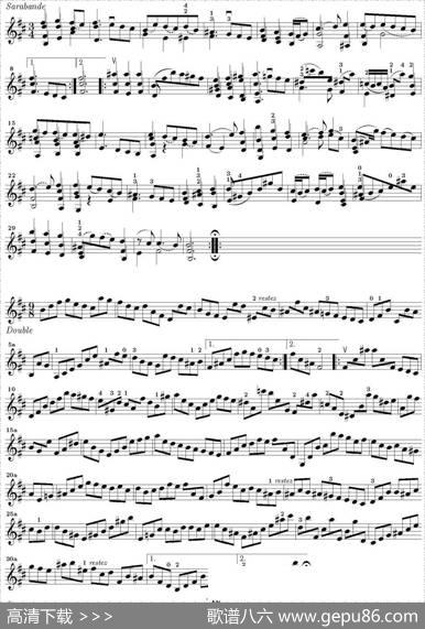 BachSonataBWV1002（无伴奏小提琴组曲）|巴赫