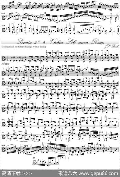 BachSonataBWV1005（无伴奏小提琴组曲）|巴赫