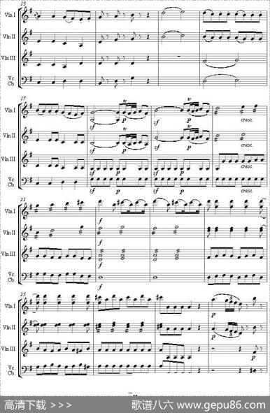 EinekleineNachtmusik1stMovementK.525（弦乐四重奏）|莫扎特