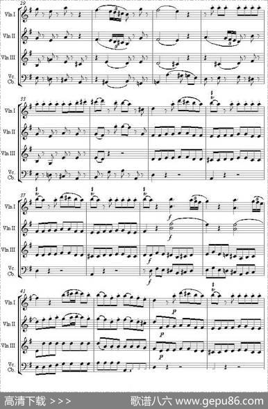 EinekleineNachtmusik1stMovementK.525（弦乐四重奏）|莫扎特