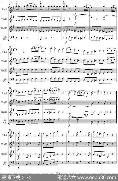 EinekleineNachtmusik1stMovementK.525（弦乐四重奏）|莫扎特