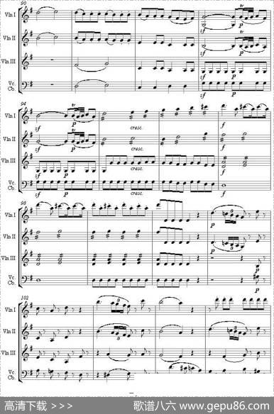 EinekleineNachtmusik1stMovementK.525（弦乐四重奏）|莫扎特