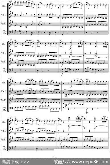 EinekleineNachtmusik1stMovementK.525（弦乐四重奏）|莫扎特