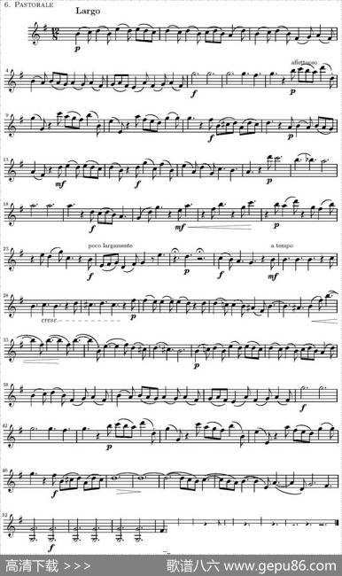Op.6VIII.ConcertoGrosso（大协奏曲）（四重奏第一小提琴分谱）|柯瑞里