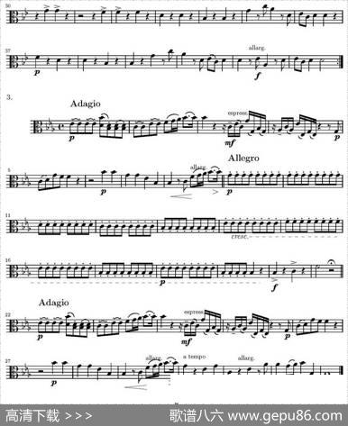 Op.6VIII.ConcertoGrosso（大协奏曲）（四重奏中提琴分谱）|柯瑞里