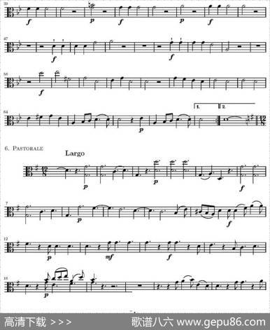 Op.6VIII.ConcertoGrosso（大协奏曲）（四重奏中提琴分谱）|柯瑞里