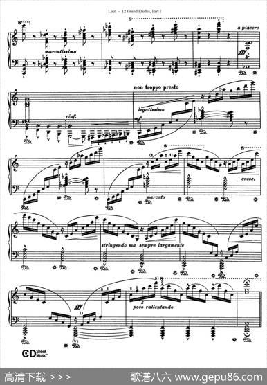 12GrandEtudesS.137（12首华丽的练习曲·1）|弗兰茨·李斯特