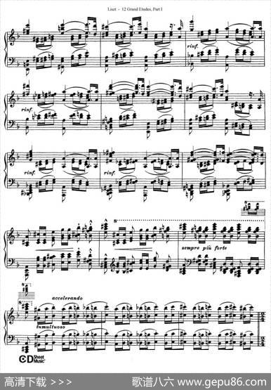 12GrandEtudesS.137（12首华丽的练习曲·4）|弗兰茨·李斯特