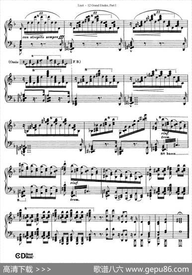 12GrandEtudesS.137（12首华丽的练习曲·4）|弗兰茨·李斯特